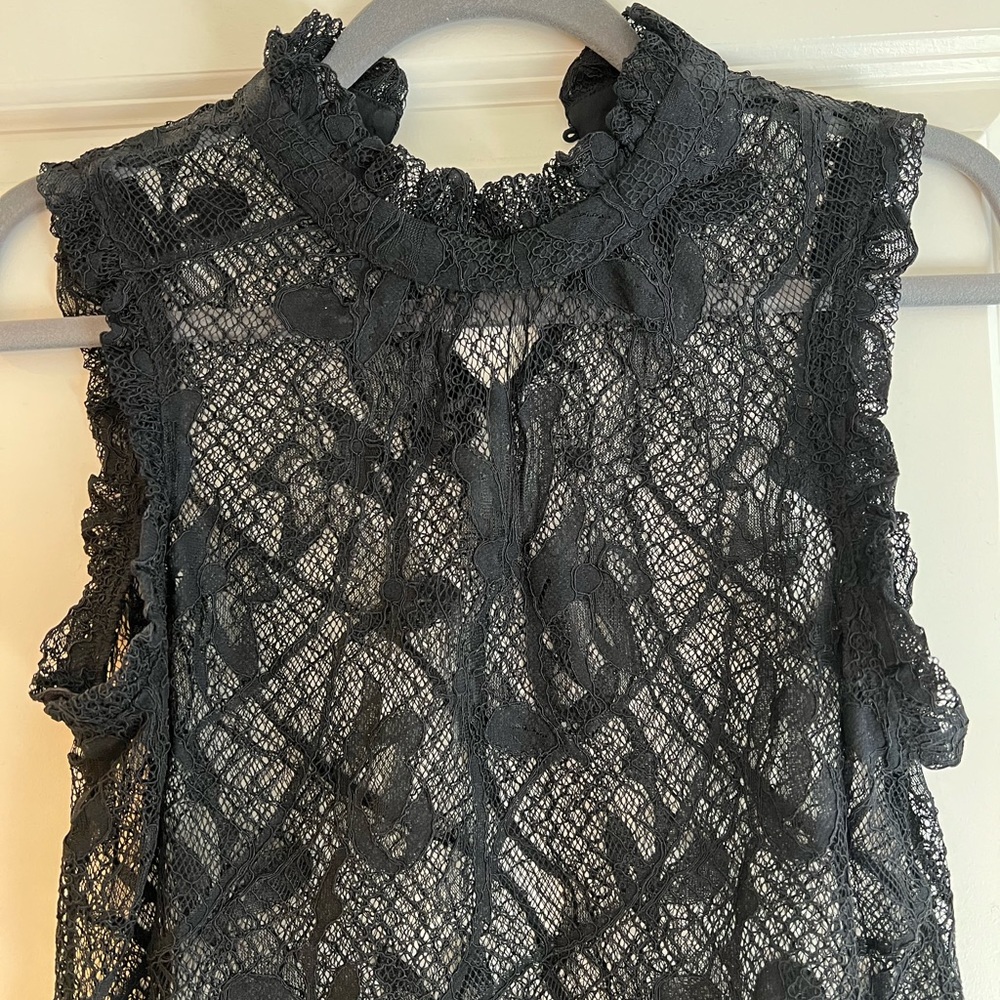 Sheer lace tank top- We Wore What
